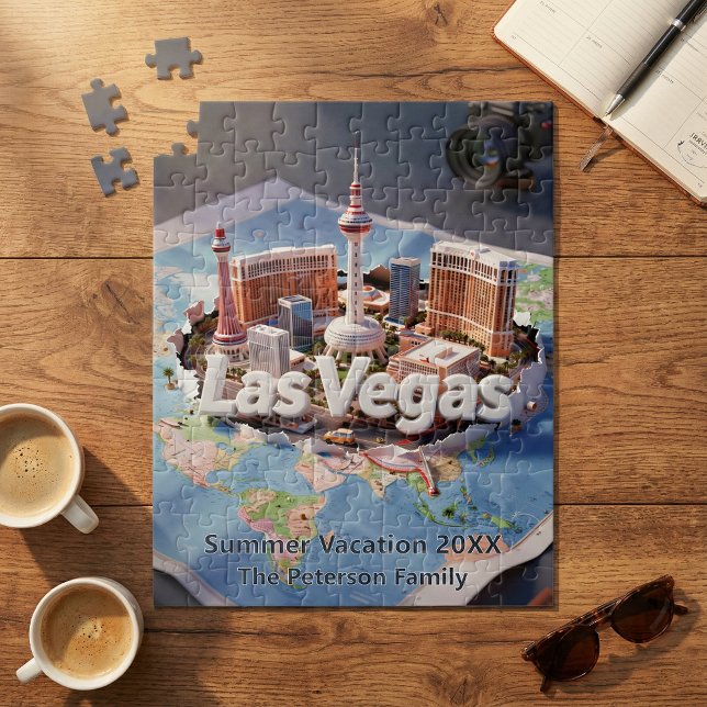 Las Vegas Family Vacation 3D Trip Souvenir Jigs Puzzle (Von Creator hochgeladen)
