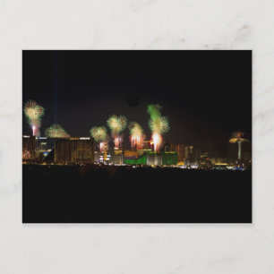 Las Vegas Fireworks Postcard Postkarte