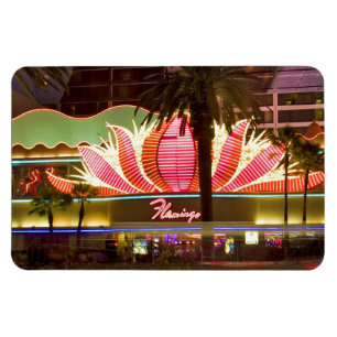 Las Vegas-Flamingo-@ Nachtflexibler Magnet
