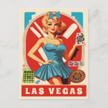 Las Vegas, Frau mit Karten, Reisen