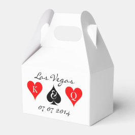 Las Vegas Gastgeschenk Hochzeit Box mit Monogramm- Geschenkschachtel