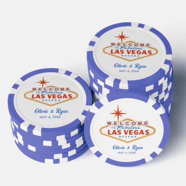 Las Vegas Gastgeschenk Hochzeit Pokerchips (Stapel)