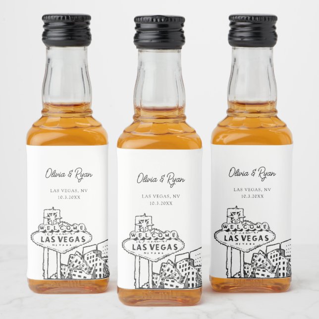 Las Vegas Gastgeschenk Willkommensgeschenk nach Ma Alkoholflaschenetikett (Flaschen)
