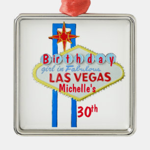 Las Vegas-Geburtstags-Feier-Anhänger Ornament Aus Metall