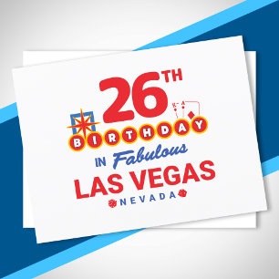 Las Vegas Geburtstagsfeier - 26. Geburtstag in Veg Postkarte