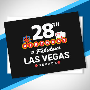 Las Vegas Geburtstagsfeier - 28. Geburtstag in Veg Postkarte