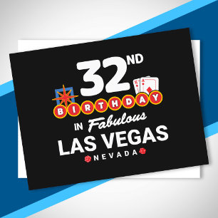 Las Vegas Geburtstagsfeier - 32. Geburtstag in Veg Postkarte