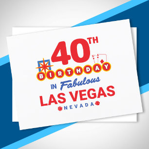 Las Vegas Geburtstagsfeier - 40. Geburtstag in Veg Postkarte