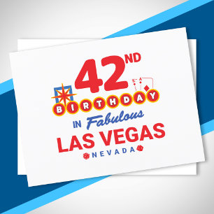 Las Vegas Geburtstagsfeier - 42. Geburtstag in Veg Postkarte