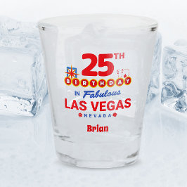 Las Vegas Geburtstagsparty - 25. Geburtstag Schnapsglas