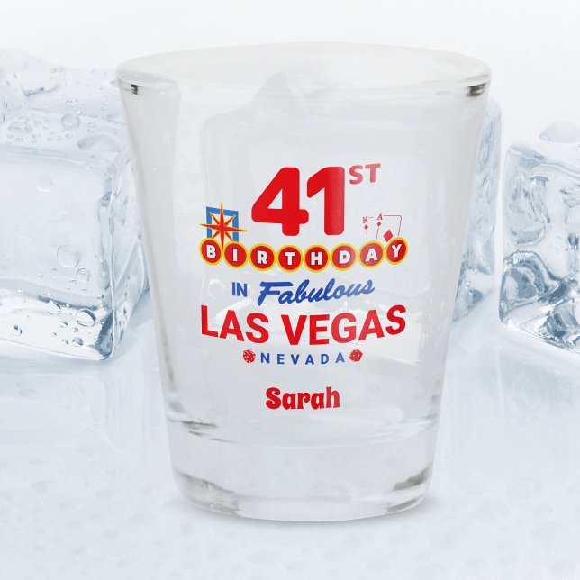 Las Vegas Geburtstagsparty - 41. Geburtstag Schnapsglas (Von Creator hochgeladen)