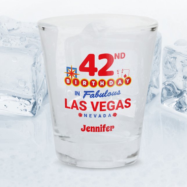 Las Vegas Geburtstagsparty - 42. Geburtstag Schnapsglas (Von Creator hochgeladen)