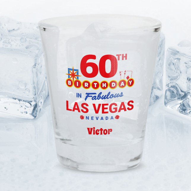 Las Vegas Geburtstagsparty - 60. Geburtstag Schnapsglas (Von Creator hochgeladen)
