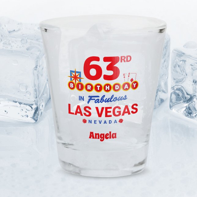 Las Vegas Geburtstagsparty - 63. Geburtstag Schnapsglas (Von Creator hochgeladen)