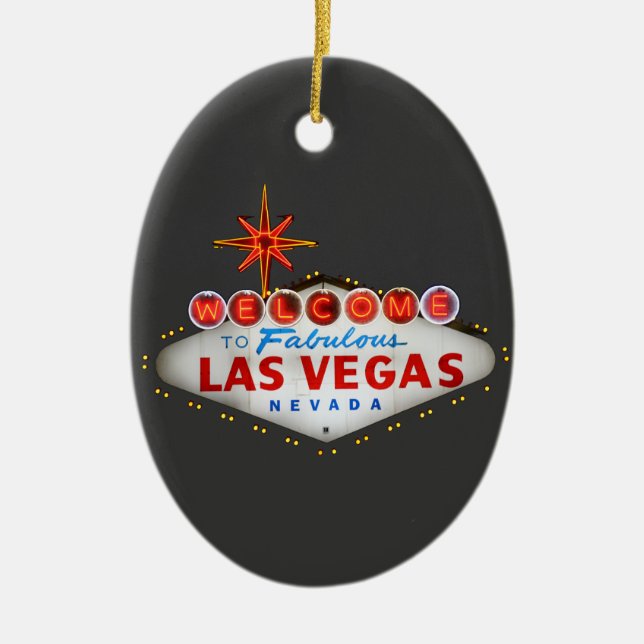 Las Vegas Geschenke Keramikornament (Vorne)