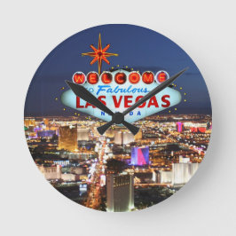 Las Vegas Geschenke Runde Wanduhr