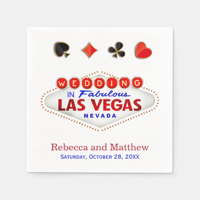Las Vegas Getting Married Fabulous Wedding Serviette (Vorderseite)