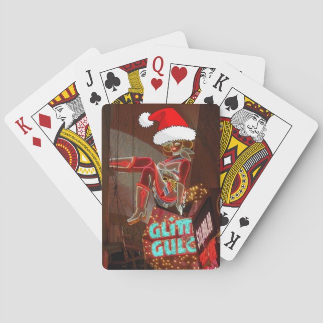 Las Vegas Glitzer Gulf Weihnachten Spielkarten (Rückseite)