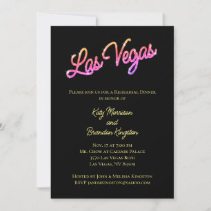 Las Vegas Glitzern Probe Abendessen Einladung