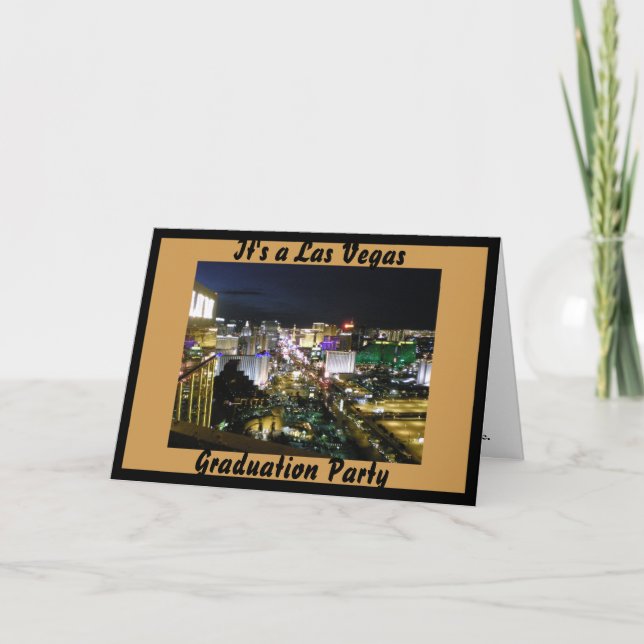 Las Vegas Graduation Party Einladung (Vorderseite)