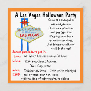 Las Vegas Halloween Costume Party Einladung