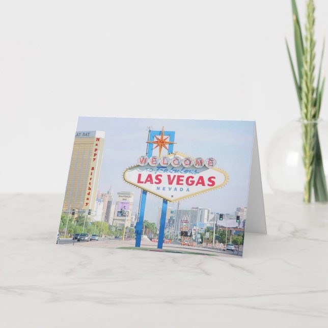 Las Vegas Happy Birthday Card Karte (Vorderseite)