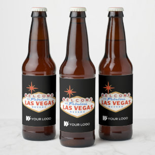 Las Vegas Happy Hour Corporate Party Logo Bierflaschenetikett