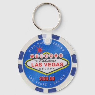 Las Vegas High Roller $100.00 Poker Chip Keychain Schlüsselanhänger