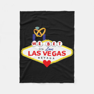 Las Vegas Hochzeit Braut Bräutigam passendes Dusch Fleecedecke