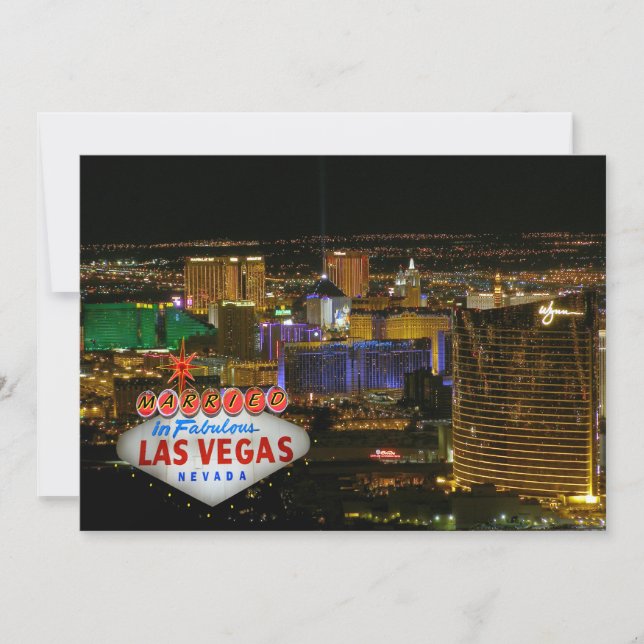 Las Vegas Hochzeit Einladung (Vorderseite)