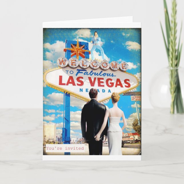Las Vegas Hochzeit Einladung (Vorderseite)