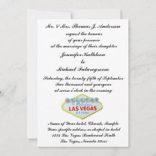 Las Vegas Hochzeit Einladung formell
