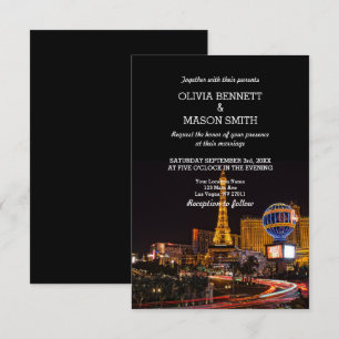 Las Vegas Hochzeit in Urlaubsort Einladung