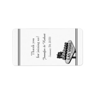 Las Vegas Hochzeit in Urlaubsort Lip Balm Label Adressaufkleber