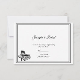 Las Vegas Hochzeit in Urlaubsort Response Card RSVP Karte