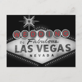 Las Vegas Hochzeit in Urlaubsort UAWG Einladungspostkarte