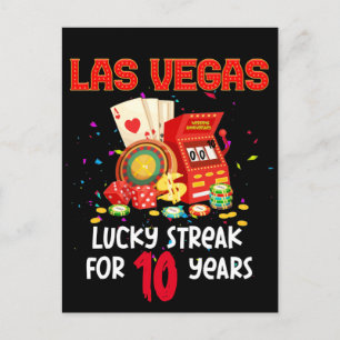 Las Vegas Hochzeit Jubiläum Glückliches Paar  Postkarte