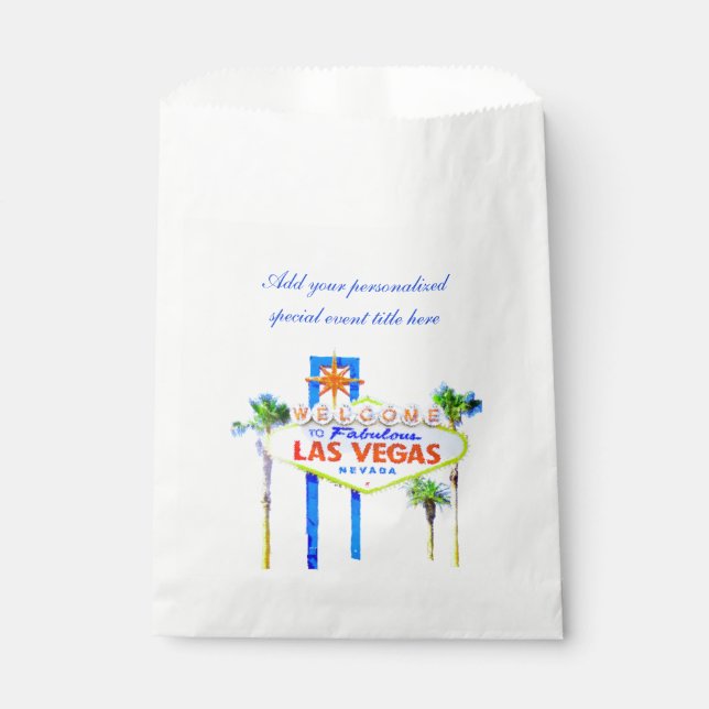 Las Vegas Hochzeiten oder Gastgeschenke für besond Geschenktütchen (Vorderseite)