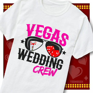 Las Vegas Hochzeits-Crew Sonnenbrille Casino Party T-Shirt