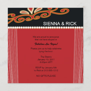 Las Vegas Hochzeitsankündigung Einladung