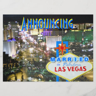 Las Vegas Hochzeitsankündigung und Empfang Einladu Einladung