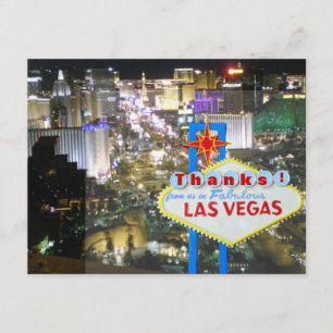 Las Vegas Hochzeitsdanksagung von Braut und Bräuti Ankündigung