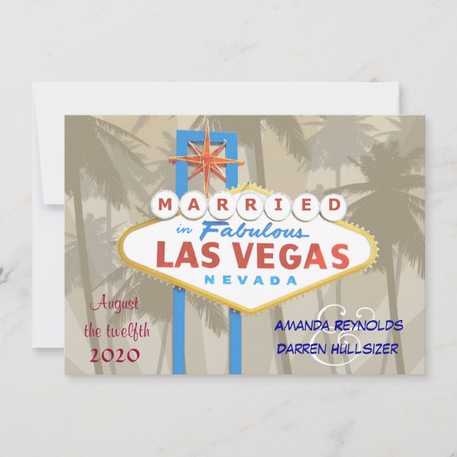 Las Vegas Hochzeitseinladungen - 4,5 Zoll x 6,25 Z Einladung (Vorderseite)