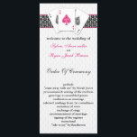 Las Vegas Hochzeitsprogramme<br><div class="desc">Pink Las Vegas Hochzeitsprogramme mit 3 Asse und einer Touch Damast .Matching Produkte auch erhältlich</div>