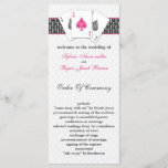 Las Vegas Hochzeitsprogramme Programm<br><div class="desc">Pink Las Vegas Hochzeitsprogramme mit 3 Asse und einer Touch Damast .Matching Produkte auch erhältlich</div>