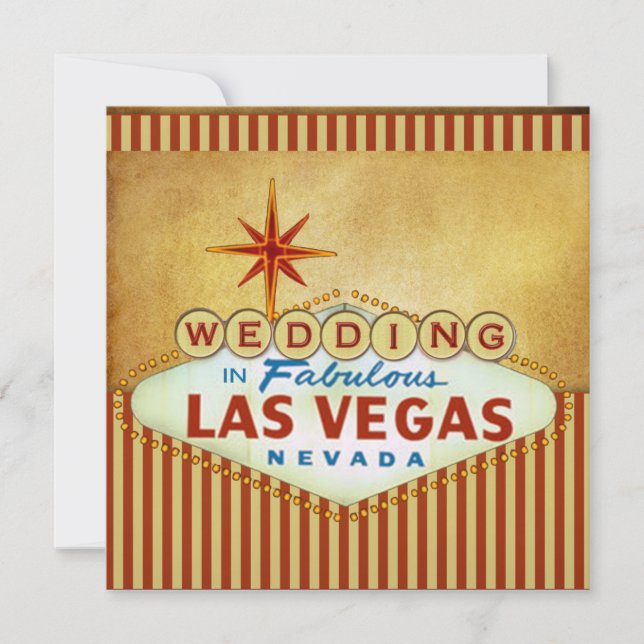 Las Vegas Hochzeitsvorlage Einladung (Vorderseite)