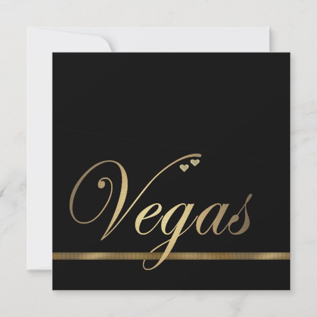 Las Vegas Hochzeitsvorlage Einladung (Vorderseite)
