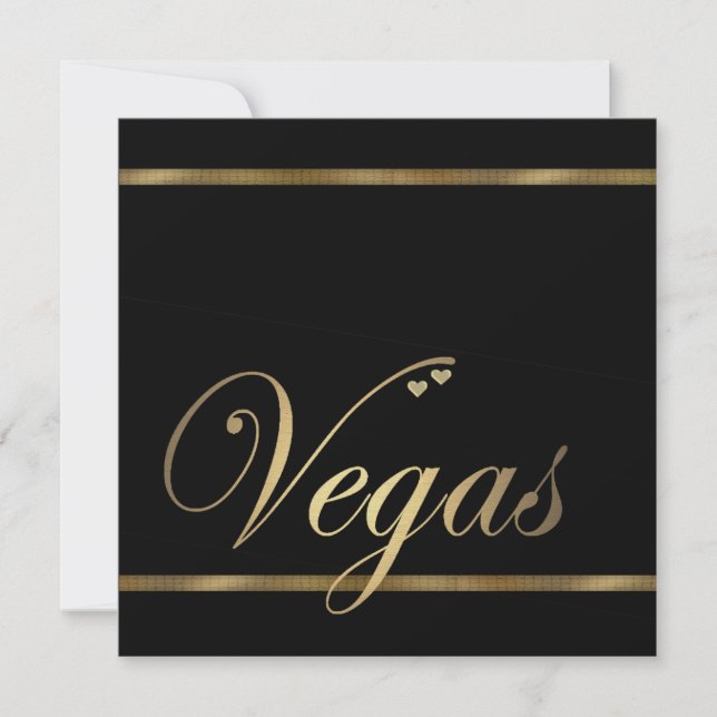 Las Vegas Hochzeitsvorlage Einladung (Vorderseite)