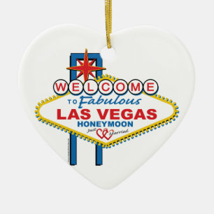Las Vegas Honeymoon Keramikornament