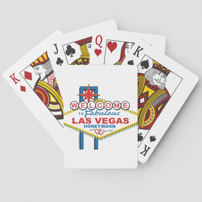 Las Vegas Honeymoon Retro Spielkarten (Rückseite)